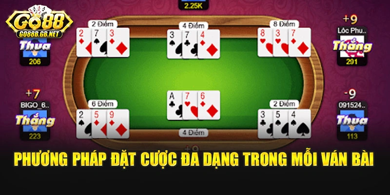 Phương pháp đặt cược đa dạng trong mỗi ván bài