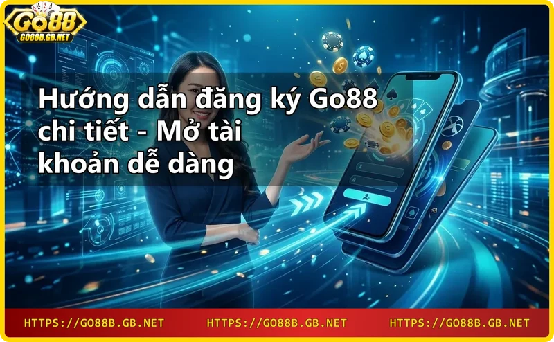 Các bước đăng ký Go88 - Minh họa quy trình tạo tài khoản từng bước trên smartphone