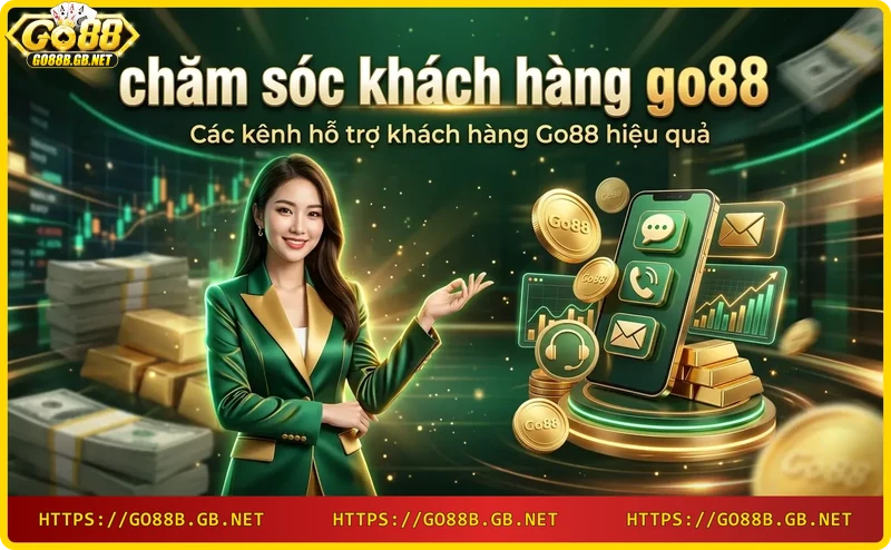 Các kênh liên hệ Go88: hotline, live chat, email