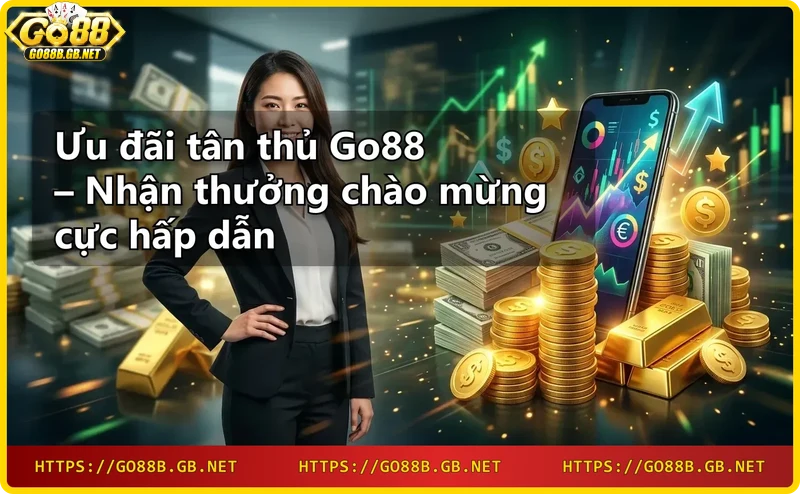 Cổng game Go88 với các biểu tượng game và tiền thưởng