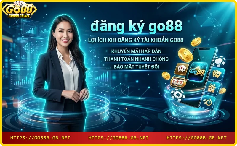 Lợi ích đăng ký Go88 - Hình ảnh thể hiện kho game đa dạng và khuyến mãi hấp dẫn