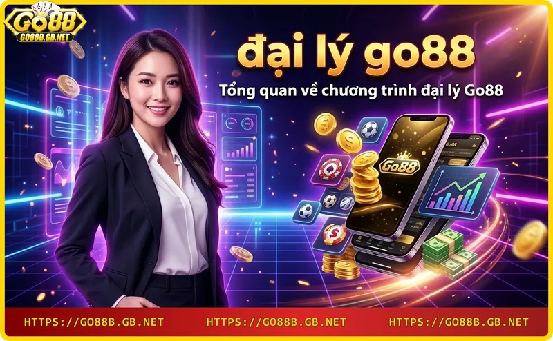 Người đại lý Go88 theo dõi doanh thu và hoa hồng trên điện thoại